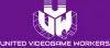 The United Videogame Workers logo on a purple background