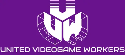 The United Videogame Workers logo on a purple background